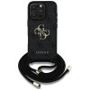 Etui Guess 4G Big Logo Cord Stap         Crossbody do iPhone 16 Pro czarny